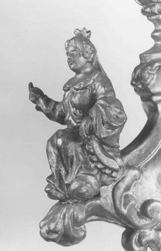 Santa Caterina d'Alessandria (statuetta, elemento d'insieme) - ambito veneto (sec. XVIII)