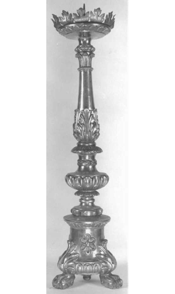 candeliere, elemento d'insieme - ambito veneto (prima metà sec. XIX)