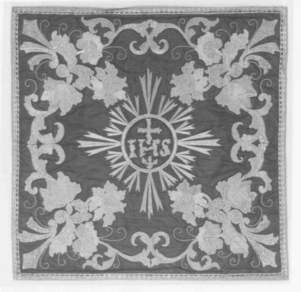 velo di calice, elemento d'insieme - manifattura italiana (prima metà sec. XIX)