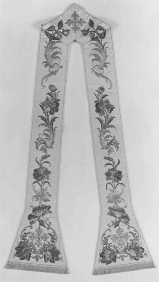 stola, elemento d'insieme - manifattura italiana (seconda metà sec. XVIII)