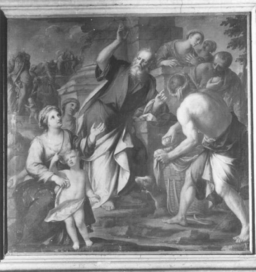 Eliseo moltiplica i pani d'orzo (dipinto) di Cittadella Pietro Bartolomeo (sec. XVIII)
