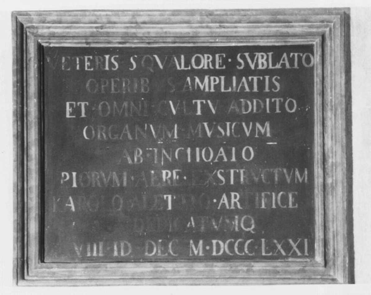 lapide - ambito veneto (seconda metà sec. XIX)