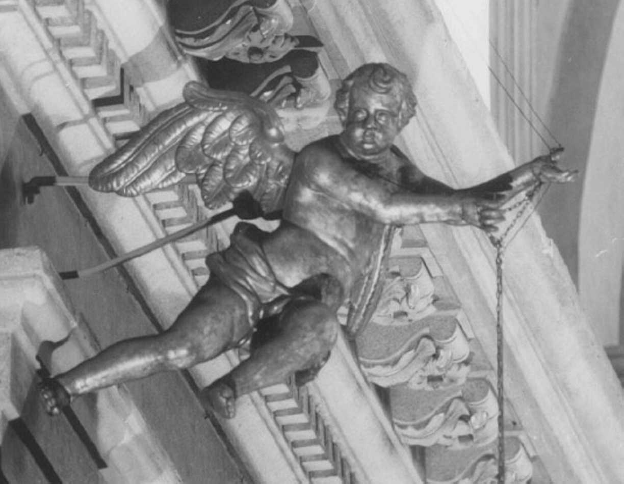 angelo reggilampada (statua) - ambito veneto (sec. XVIII)
