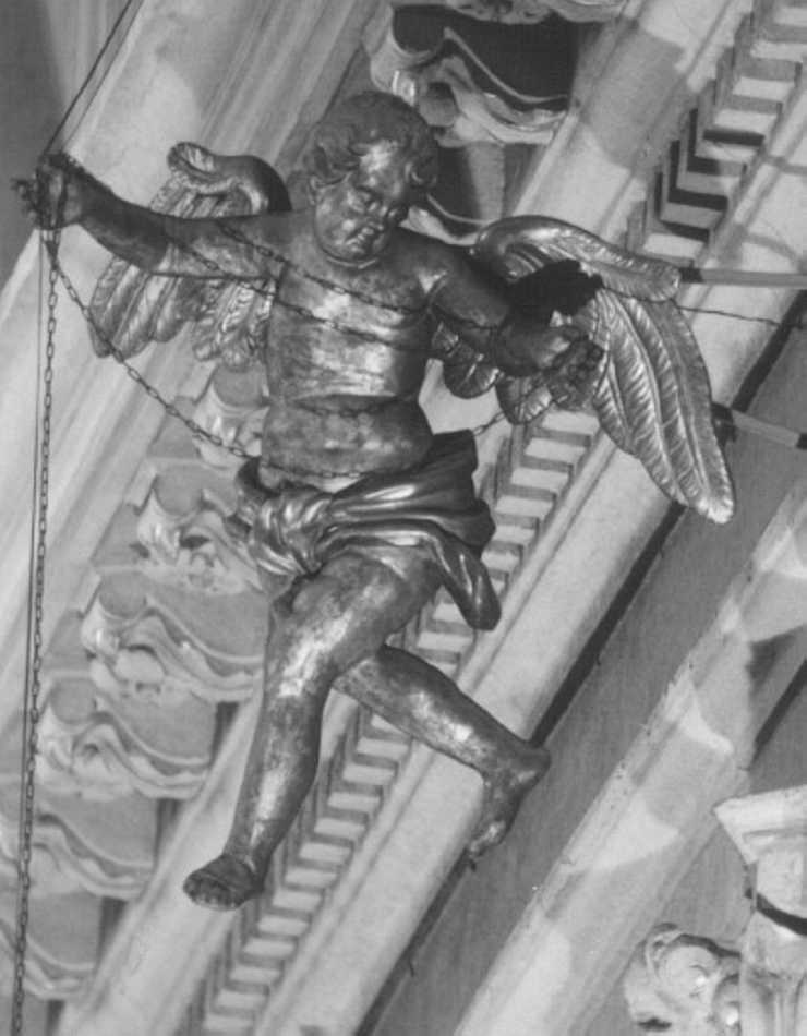 angelo reggilampada (statua) - ambito veneto (sec. XVIII)