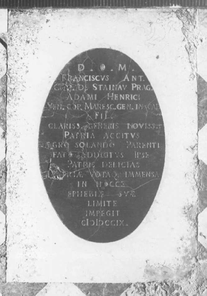 lastra tombale - ambito veneto (seconda metà sec. XVII, sec. XVIII)