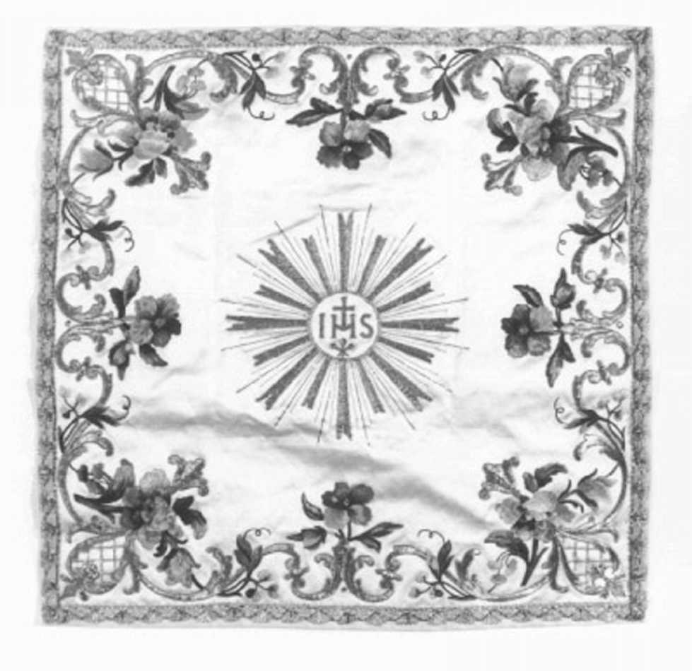 velo di calice, elemento d'insieme - manifattura italiana (prima metà sec. XVIII)