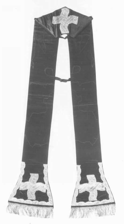 stola, elemento d'insieme - manifattura italiana (sec. XIX)