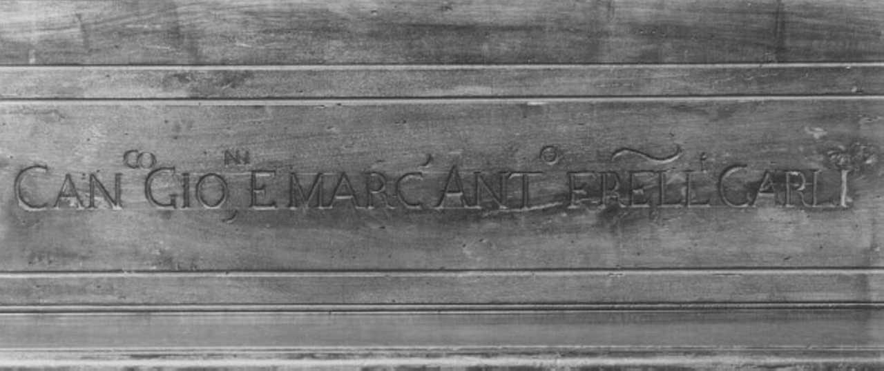 banco da chiesa, elemento d'insieme - produzione veneta (prima metà sec. XVIII)