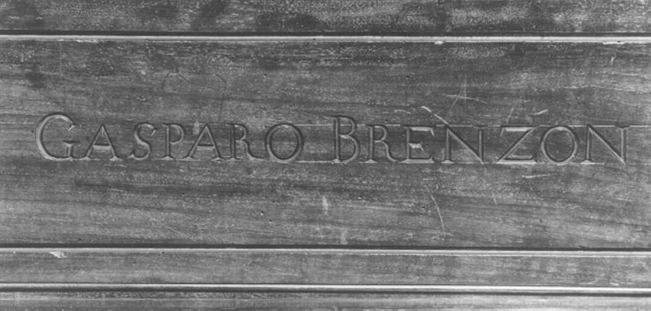 banco da chiesa, elemento d'insieme - produzione veneta (prima metà sec. XVIII)