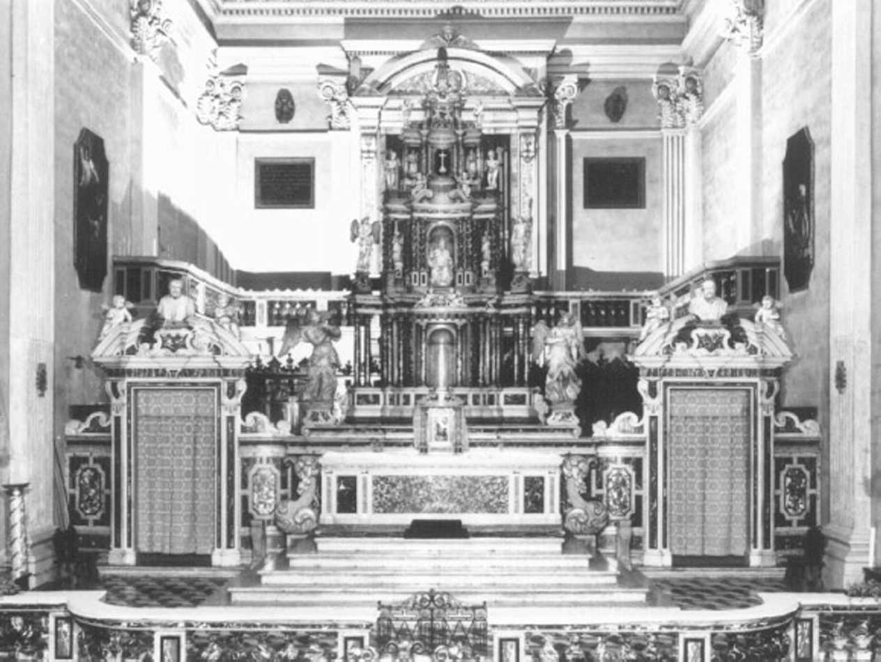 altare maggiore, insieme di Ranghieri Carlo (attribuito), Ranghieri Giovanbattista (attribuito) (sec. XVII)