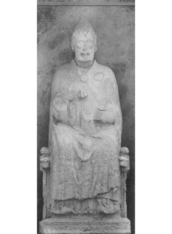 San Pietro (scultura, elemento d'insieme) di Rigino Di Enrico (maniera) (sec. XIV)