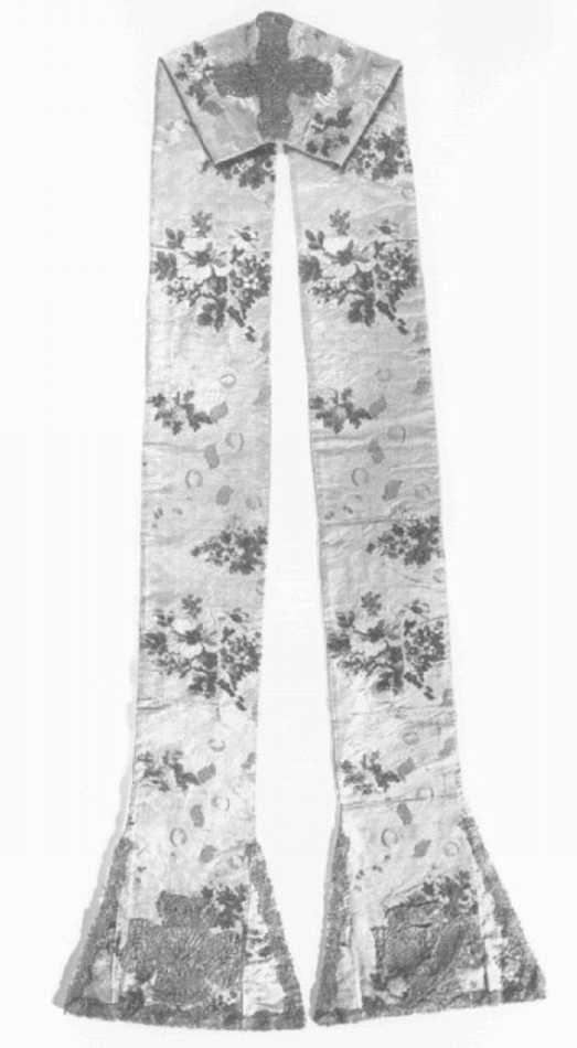 stola, elemento d'insieme - manifattura francese, manifattura italiana (terzo quarto sec. XVIII)