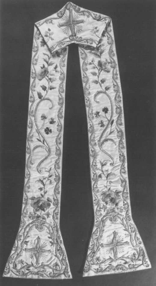 stola, elemento d'insieme - manifattura italiana (prima metà sec. XIX)