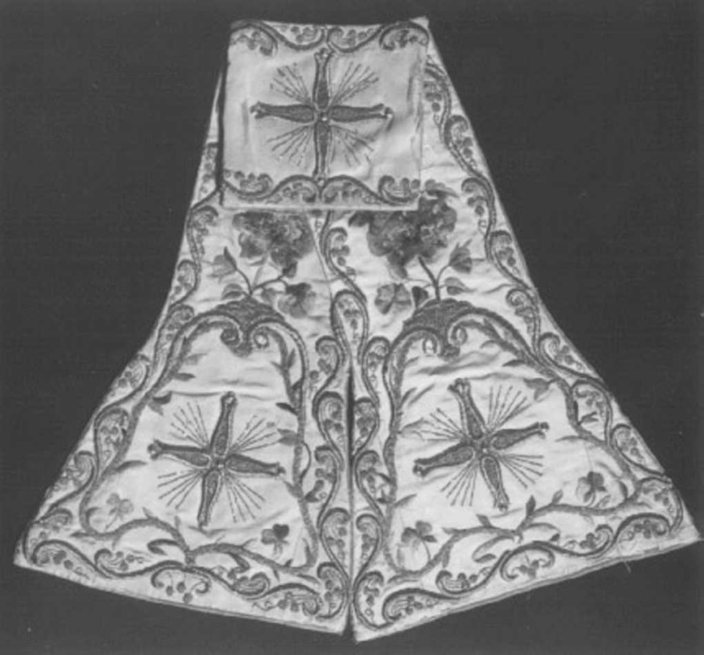 manipolo, elemento d'insieme - manifattura italiana (prima metà sec. XIX)