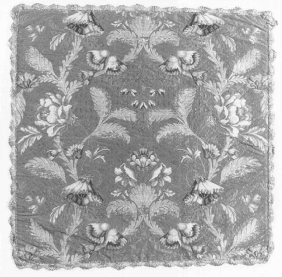 velo di calice, elemento d'insieme - manifattura francese, manifattura italiana (metà sec. XVIII)