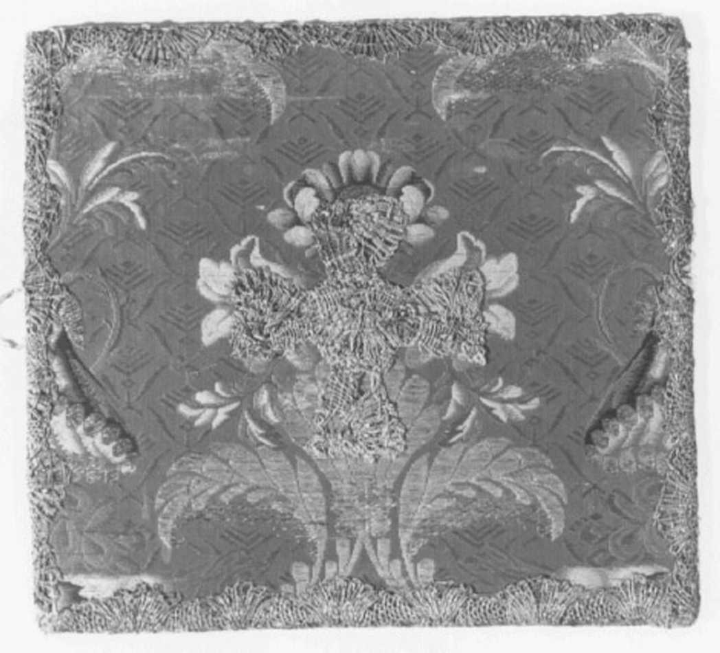 borsa, elemento d'insieme - manifattura francese, manifattura italiana (metà sec. XVIII)