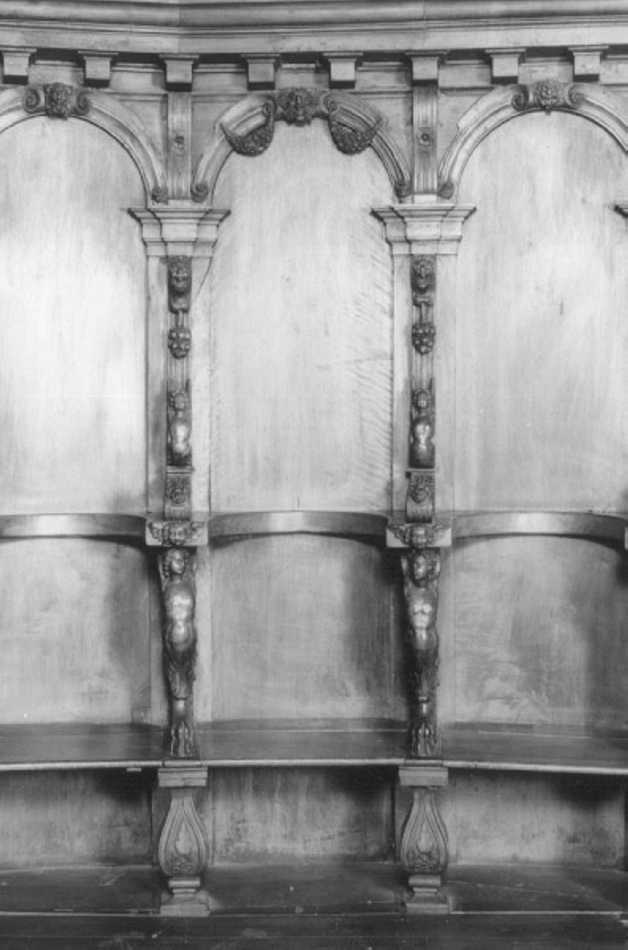 stallo, elemento d'insieme - ambito veneto (fine sec. XVI)