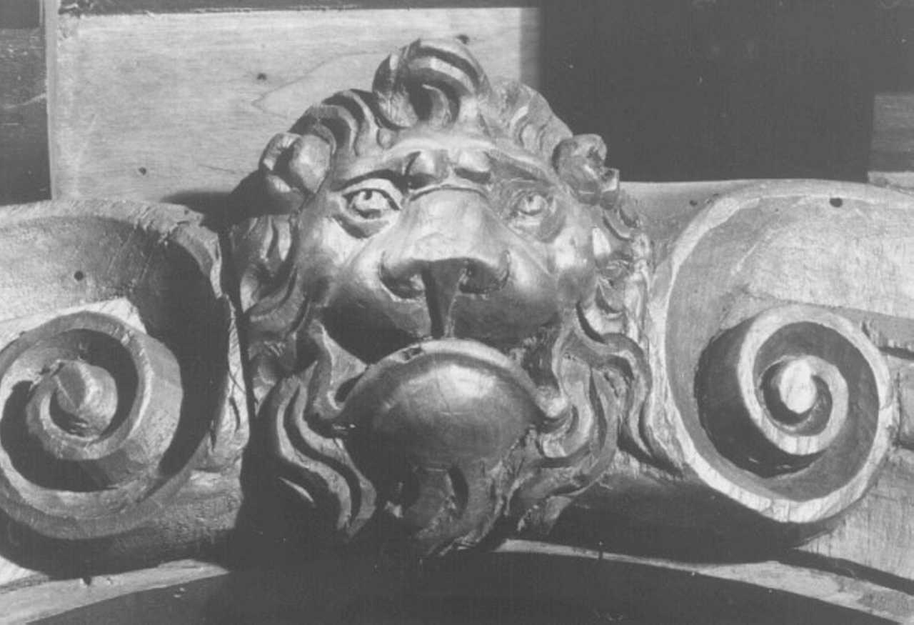 testa di leone (rilievo, elemento d'insieme) - ambito veneto (fine sec. XVI)