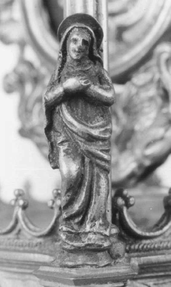 Madonna annunciata (statuetta, elemento d'insieme) - ambito veneto (sec. XIX)