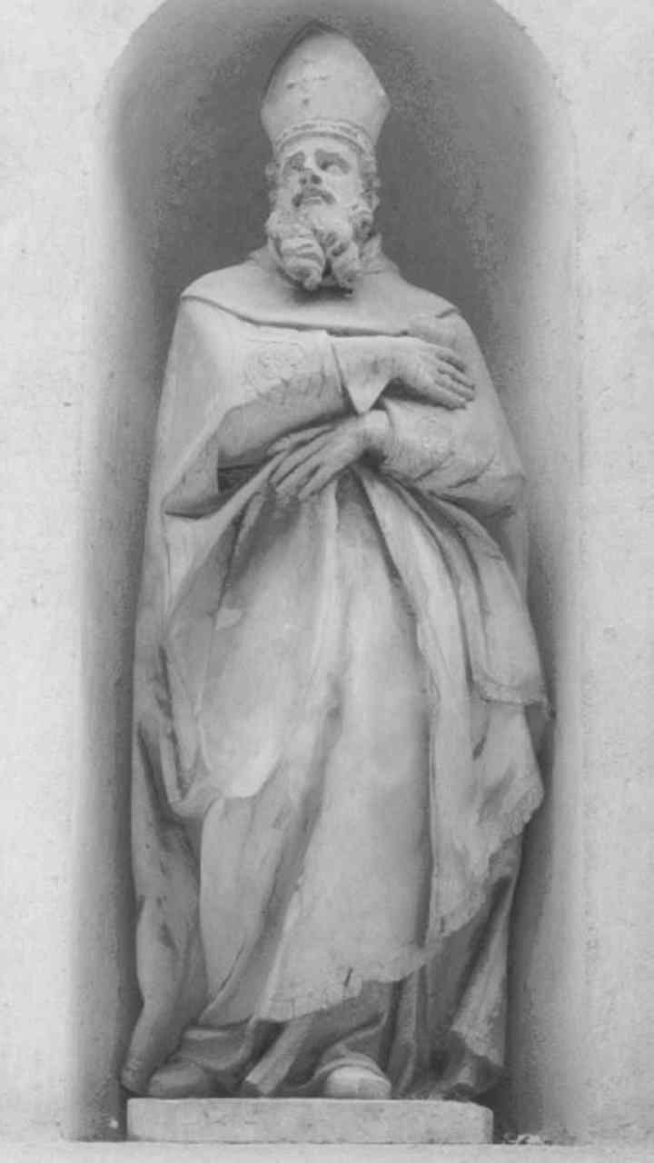 Sant'Ambrogio (statua) di Sartori Angelo (sec. XVIII)