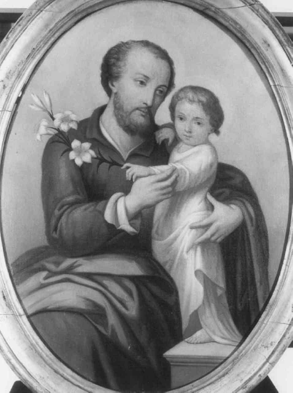 San Giuseppe e Gesù Bambino (dipinto) - ambito veronese (sec. XIX)