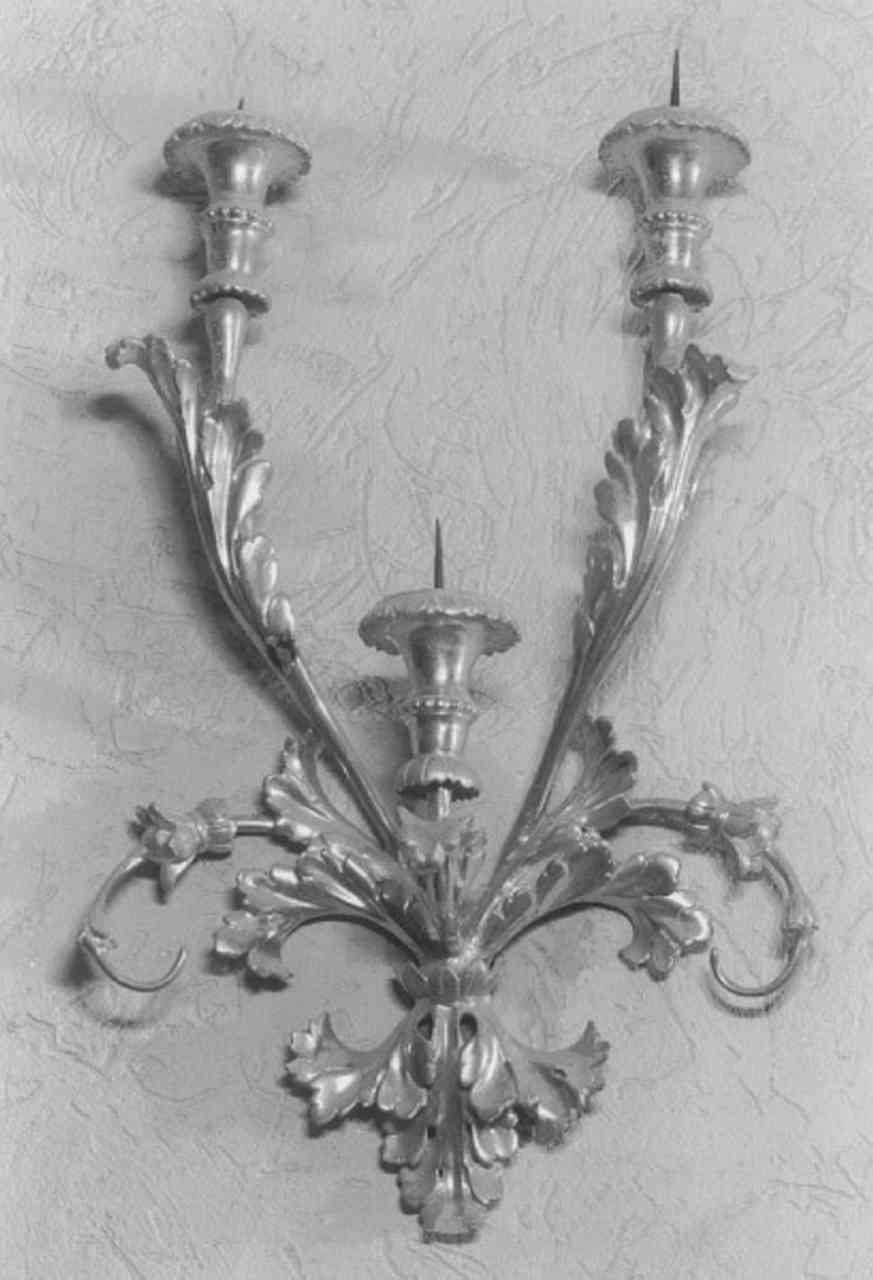 candeliere da parete, serie - ambito veronese (seconda metà sec. XVIII)