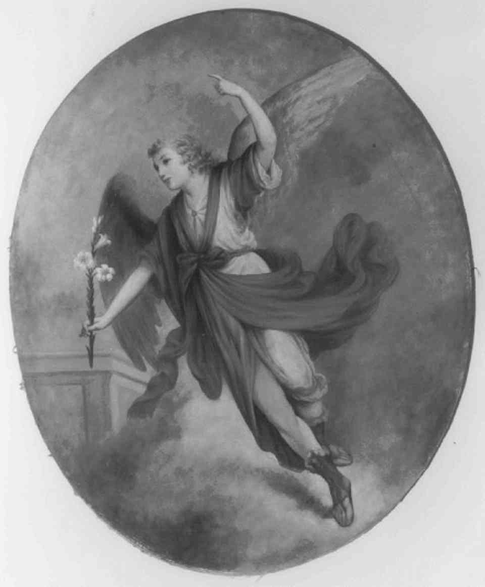 angelo annunciante (dipinto) - ambito veneto (prima metà sec. XX)