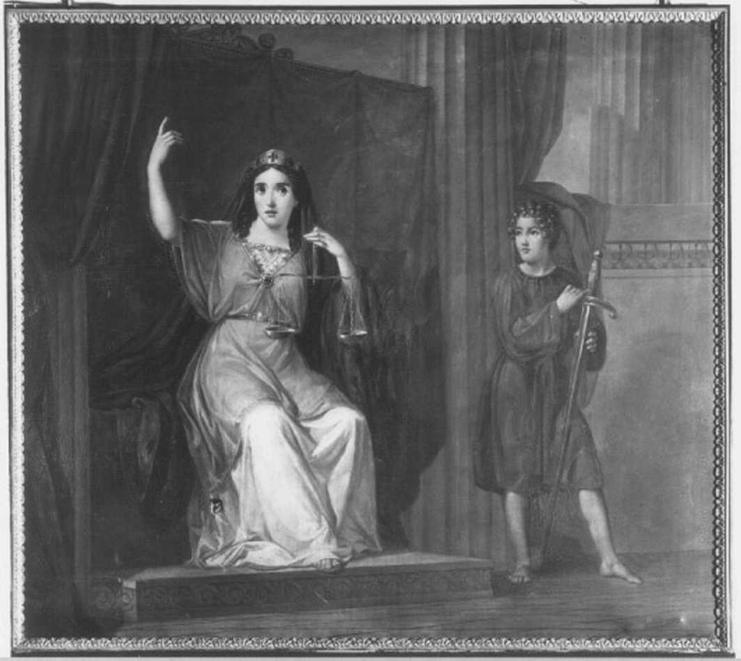 giustizia (dipinto) di Santi Sebastiano (attribuito) (prima metà sec. XIX)