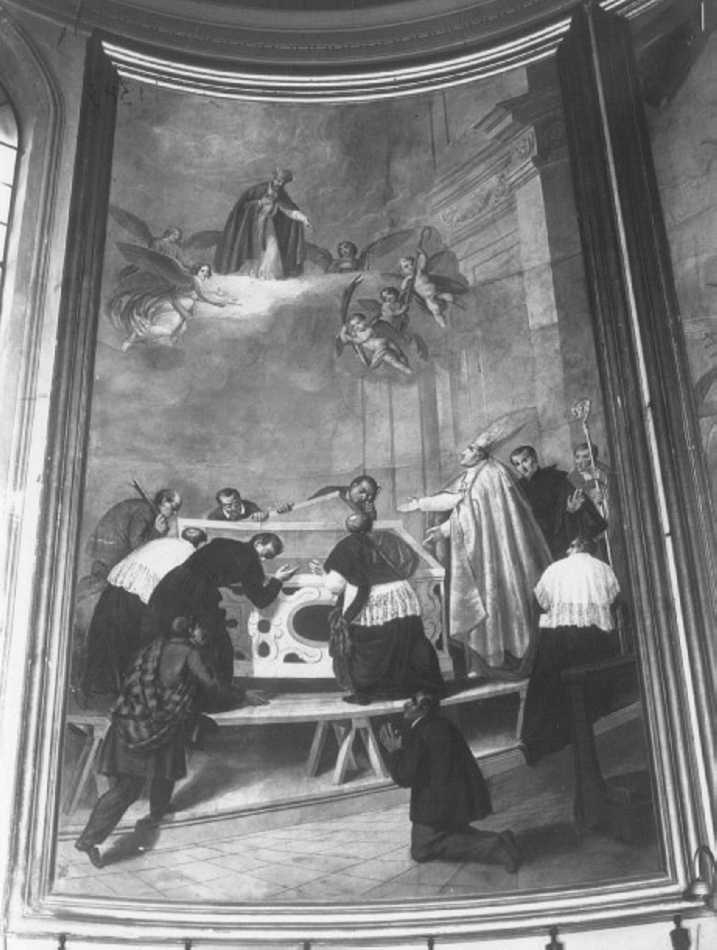 ricognizione del corpo di San Bellino (dipinto) di Santi Sebastiano (attribuito) (secondo quarto sec. XIX)