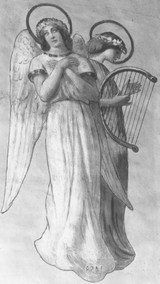 angeli musicanti (dipinto) di Manzoni Giacomo (attribuito) (seconda metà sec. XIX)