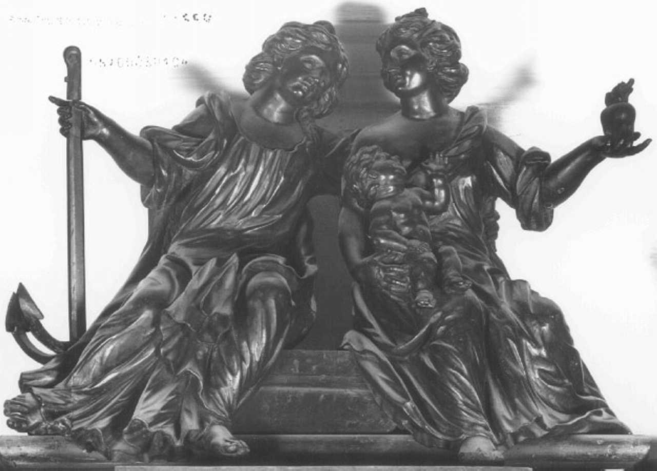 allegoria della Giustizia e della Carità (gruppo scultoreo) di Piazzetta Giacomo (secc. XVII/ XIX)