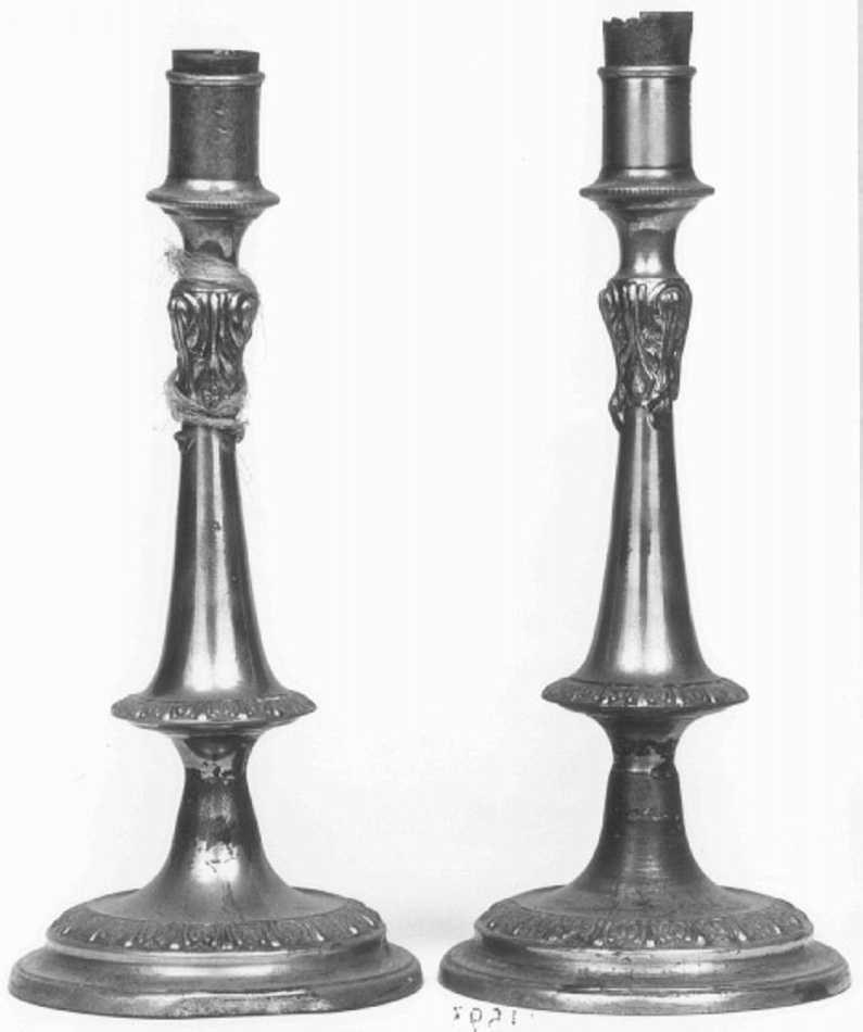 candelabro, serie - ambito veneto (seconda metà sec. XVIII)