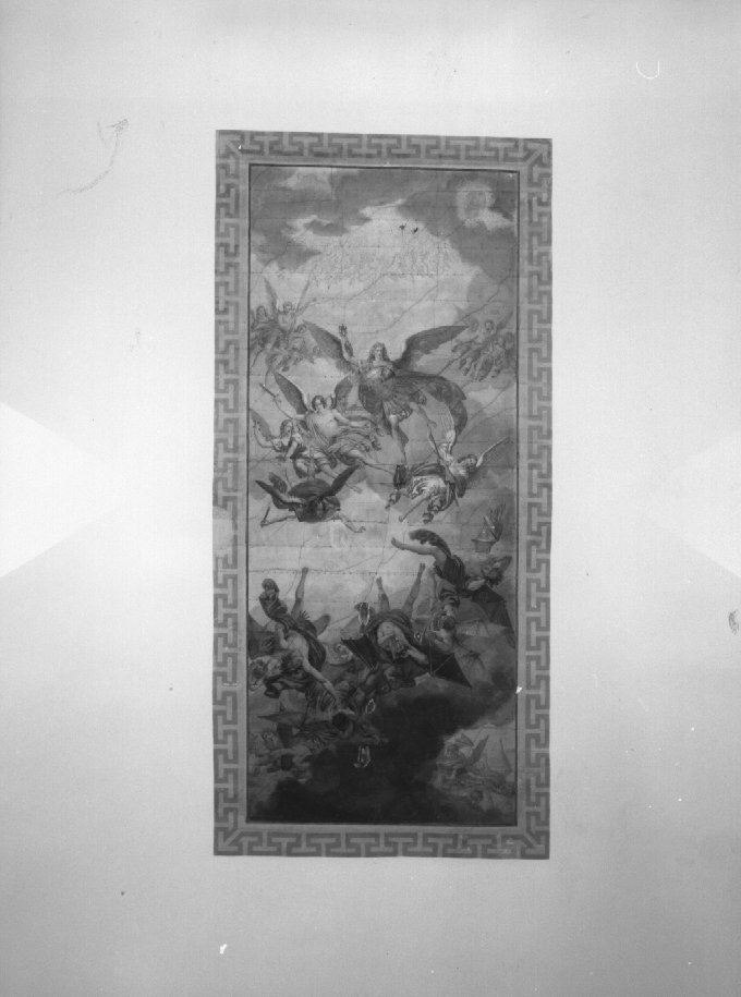 caduta degli angeli ribelli (dipinto) - ambito veneto (sec. XIX)