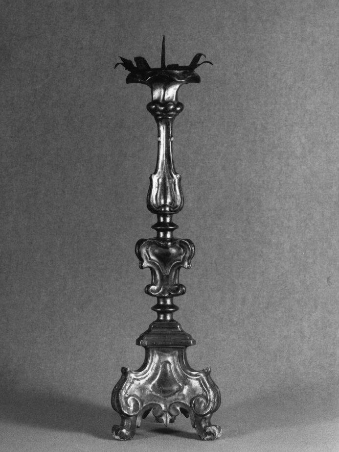 candeliere d'altare, serie - ambito veneto (prima metà sec. XIX)