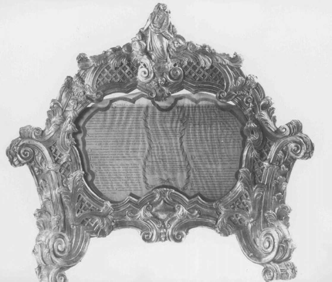 cartagloria - ambito veneto (prima metà sec. XVIII)