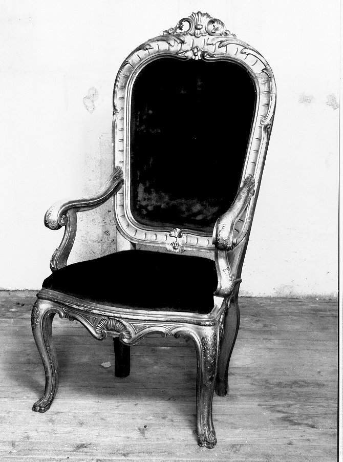 sedia - a braccioli - ambito veneto (fine/inizio secc. XVIII/ XIX)