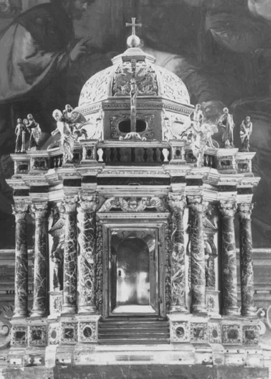 tabernacolo - a frontale architettonico - ambito veneto (ultimo quarto sec. XVI)