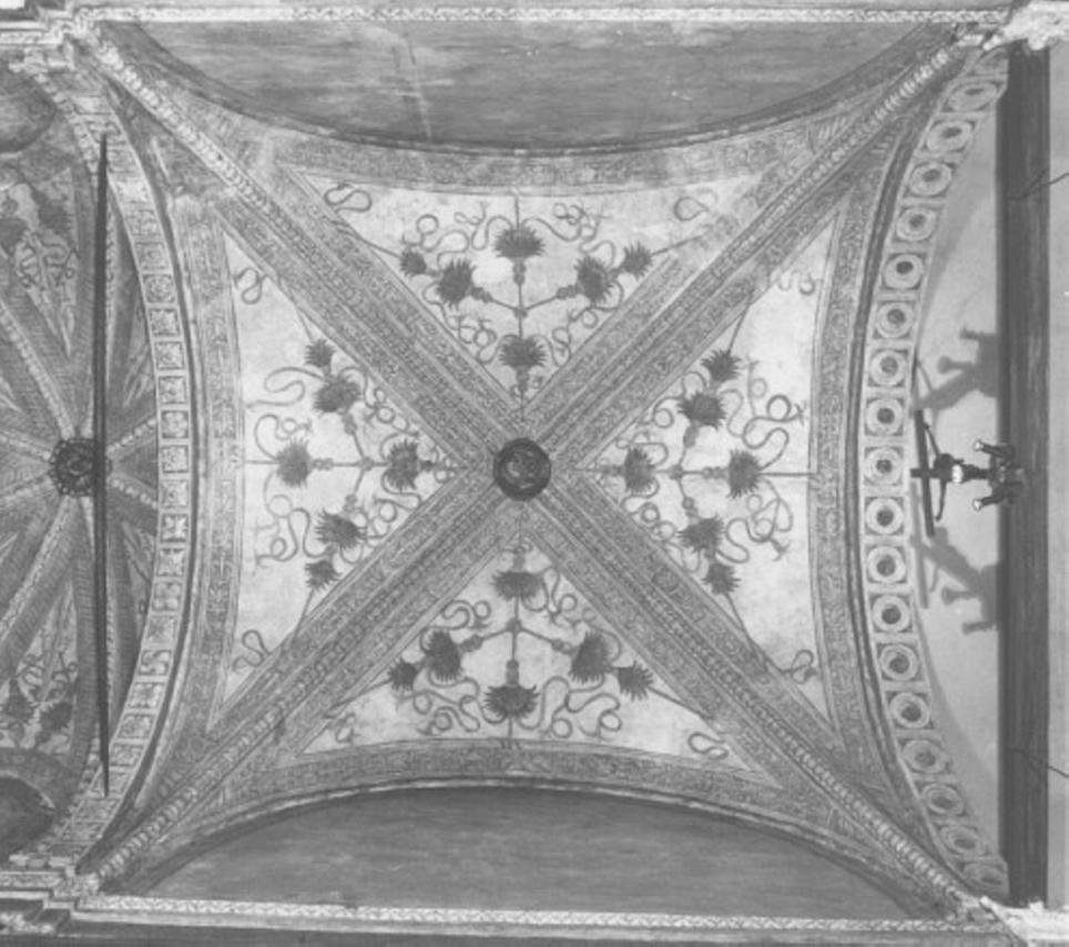 motivi decorativi vegetali (dipinto) - ambito veneto (secc. XV/ XVI)