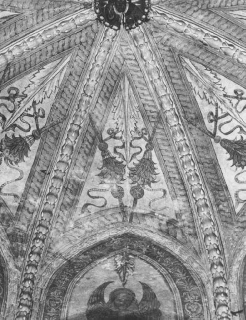 motivi decorativi vegetali (dipinto) - ambito veneto (secc. XV/ XVI)