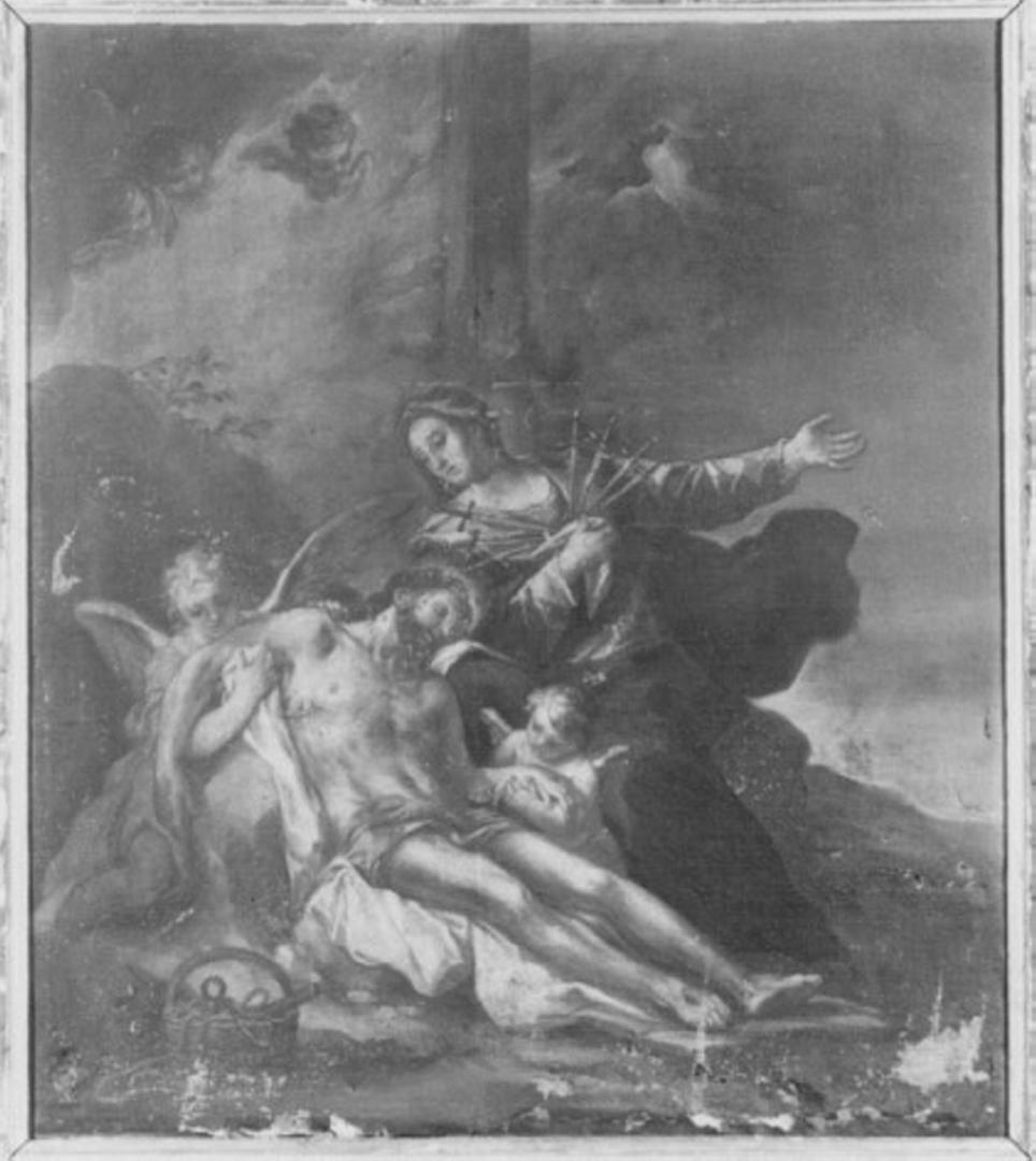 compianto sul Cristo morto (dipinto) di Pasqualotto Costantino detto Costantini (attribuito) (prima metà sec. XVIII)