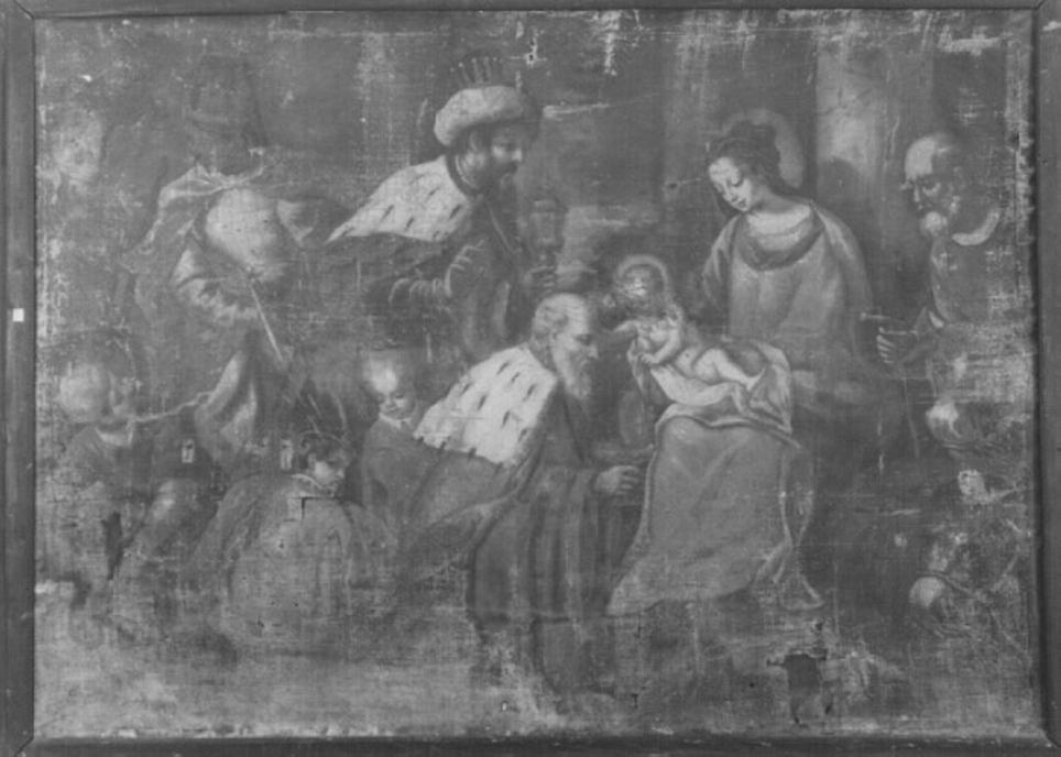 adorazione dei Re Magi (dipinto) di Tomasini Giuseppe (attribuito) (secc. XVII/ XVIII)
