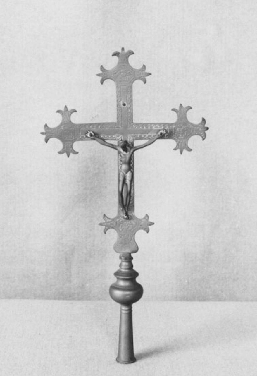 Cristo crocifisso (croce processionale) - ambito veneto (secc. XVI/ XVII)