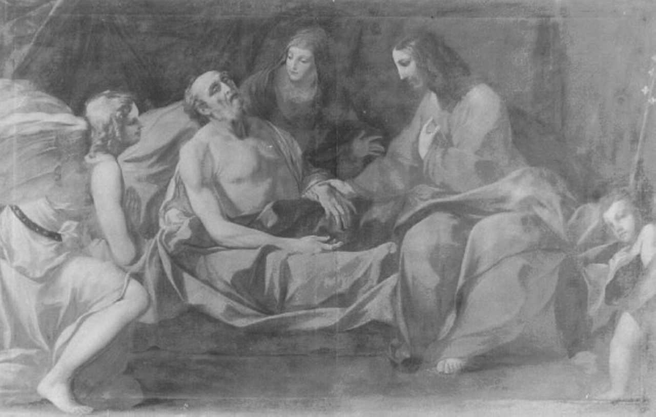 morte di San Giuseppe (dipinto) di Sandri Stefano (sec. XVIII)