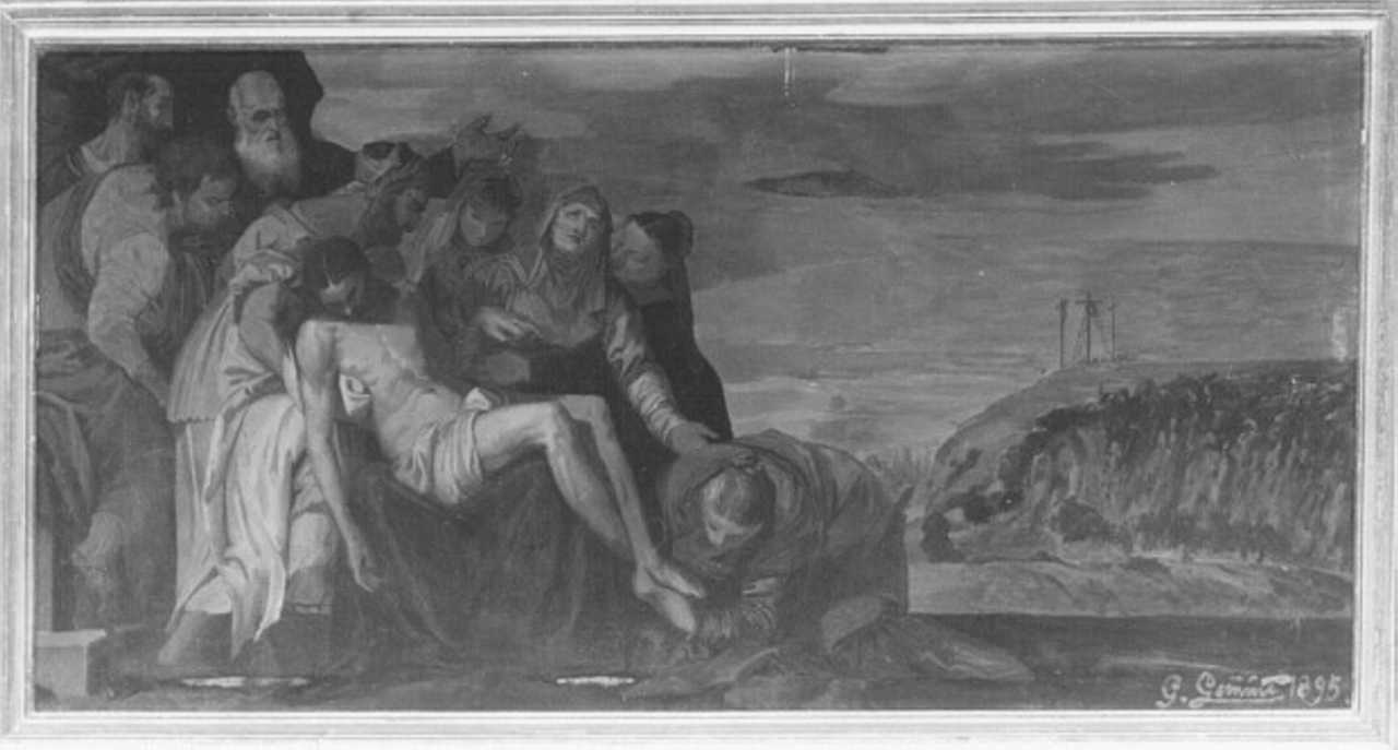 deposizione di Cristo nel sepolcro (dipinto) di Gemmi Giacomo (sec. XIX)