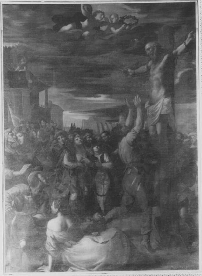 crocifissione di Sant'Andrea (dipinto) di Scarsella Ippolito detto Scarsellino (secc. XVI/ XVII)