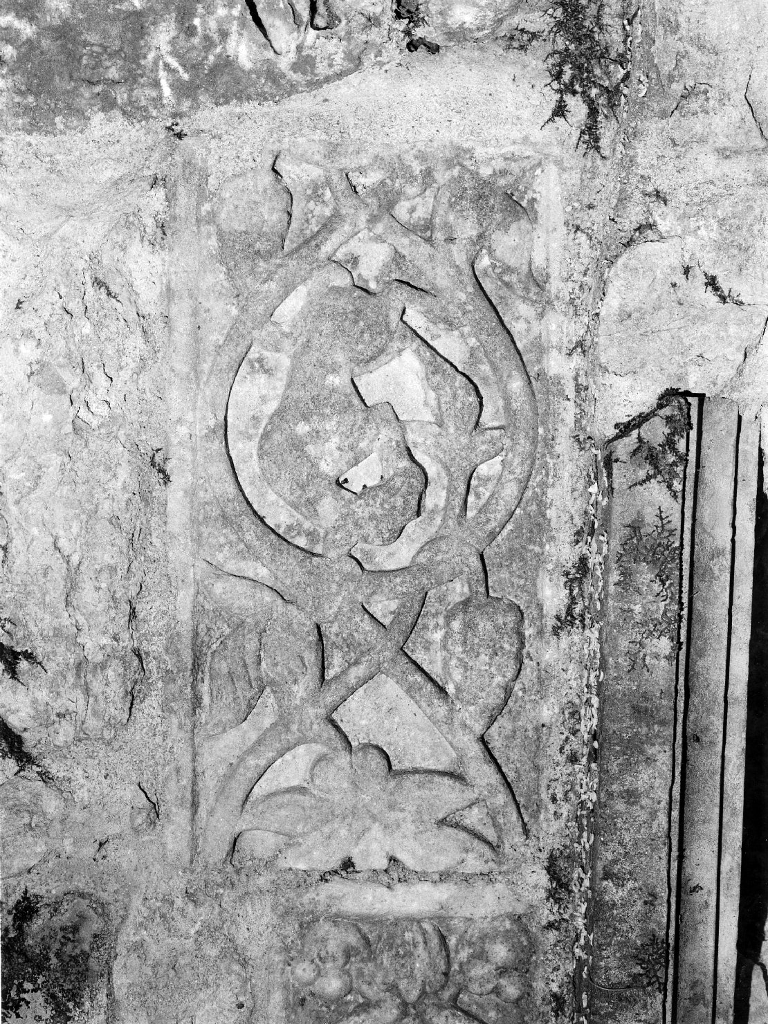motivi decorativi vegetali e animali (decorazione plastica, frammento) - bottega Italia nord-orientale (secc. XI/ XII)