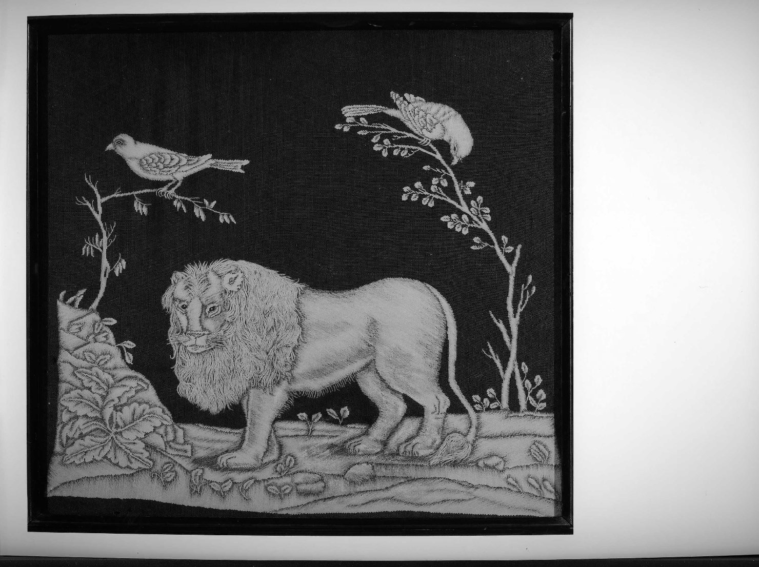 leone (decorazione a ricamo) - manifattura veronese (sec. XIX)