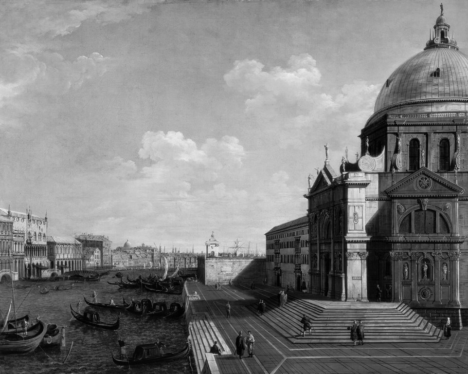 veduta della chiesa della Salute a Venezia (dipinto, opera isolata) di William James (seconda metà sec. XVIII)