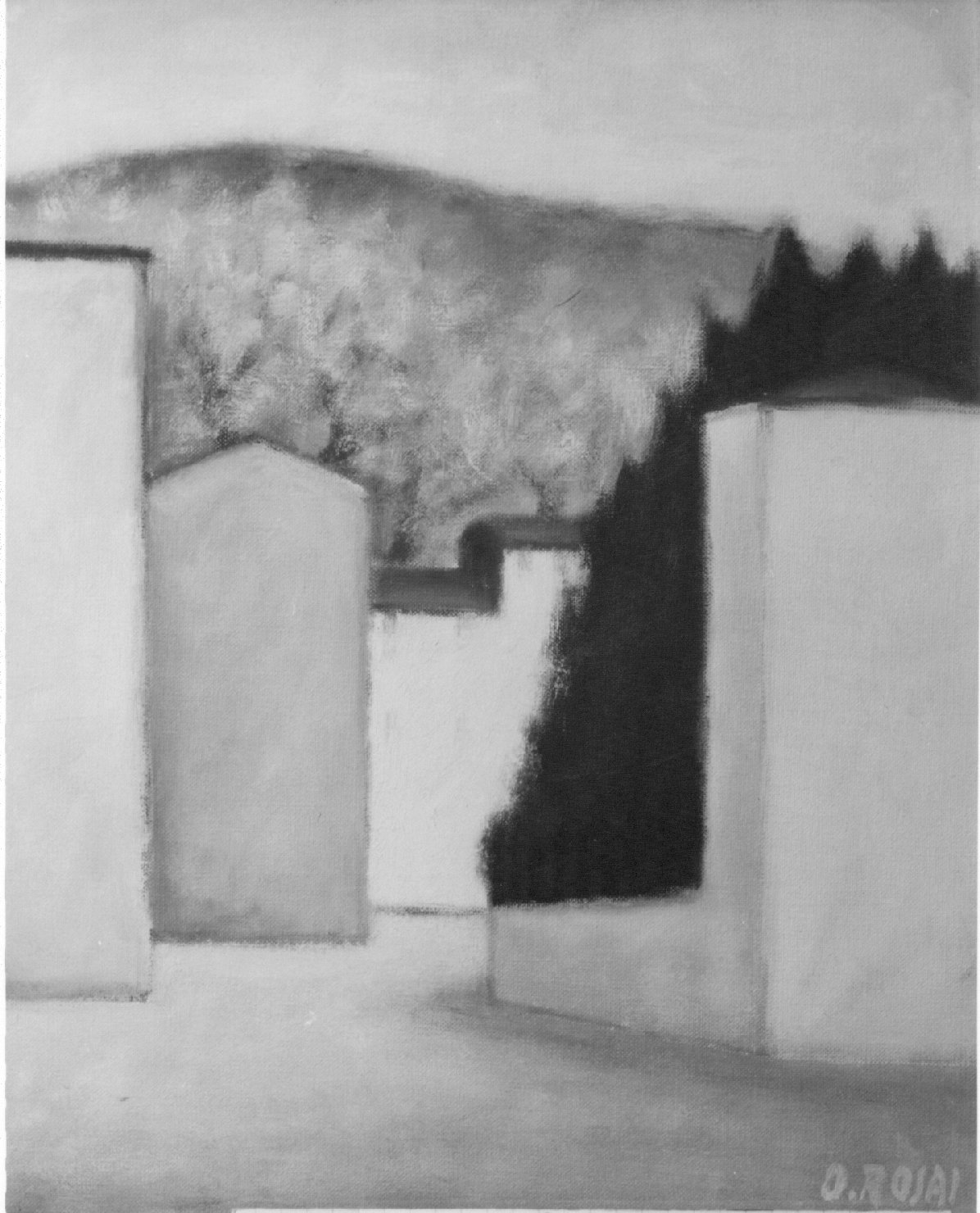 veduta di Firenze (dipinto, opera isolata) di Rosai Ottone (sec. XX)